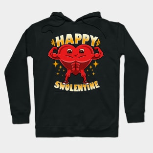 Happy Swolentine Funny Heart Gym Workout Valentine Gift Hoodie